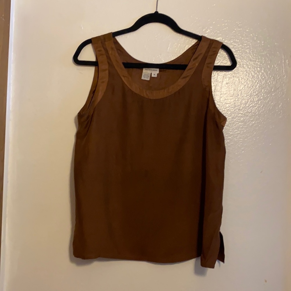 90s chocolate silk tank top